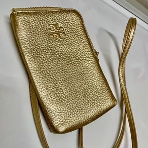 Tory burch Gold phone crossbody bag